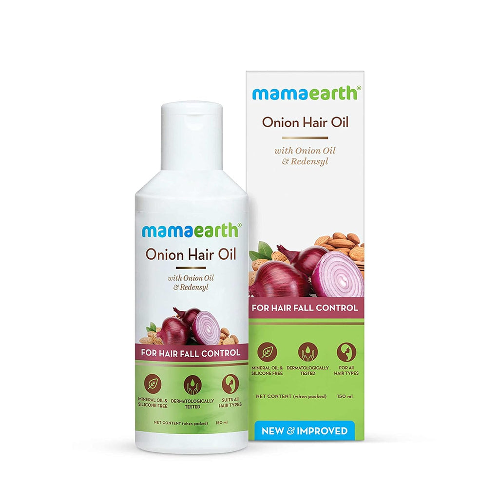Mamaearth Onion Hair Oil with Onion & Redensyl for Hair Fall Control (150ml)