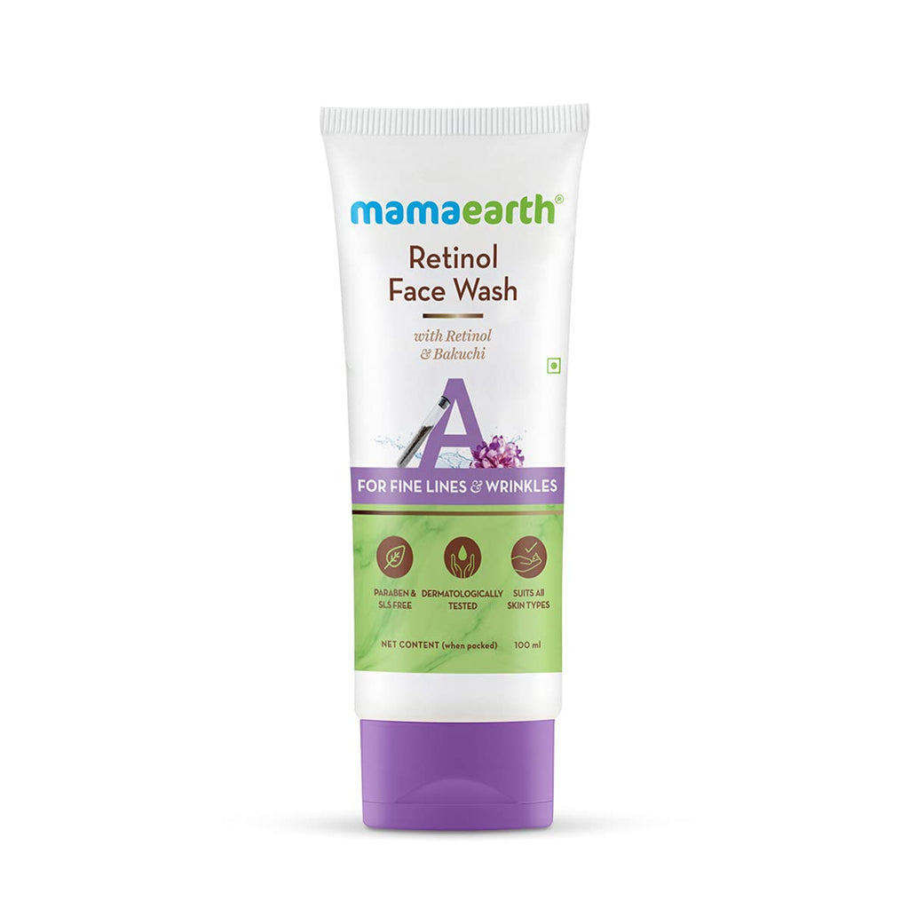 Mamaearth Retinol Face Wash with Retinol and Bakuchi for Fine Lines and Wrinkles - 100 ml