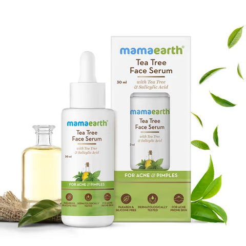 mamaearth tea tree face serum with tea tree & salicylic acid for acne & pimples (30 ml)