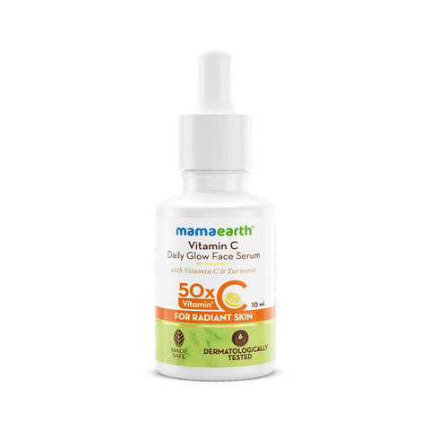 mamaearth vitamin c daily glow face serum, enriched with 50x vitamin c