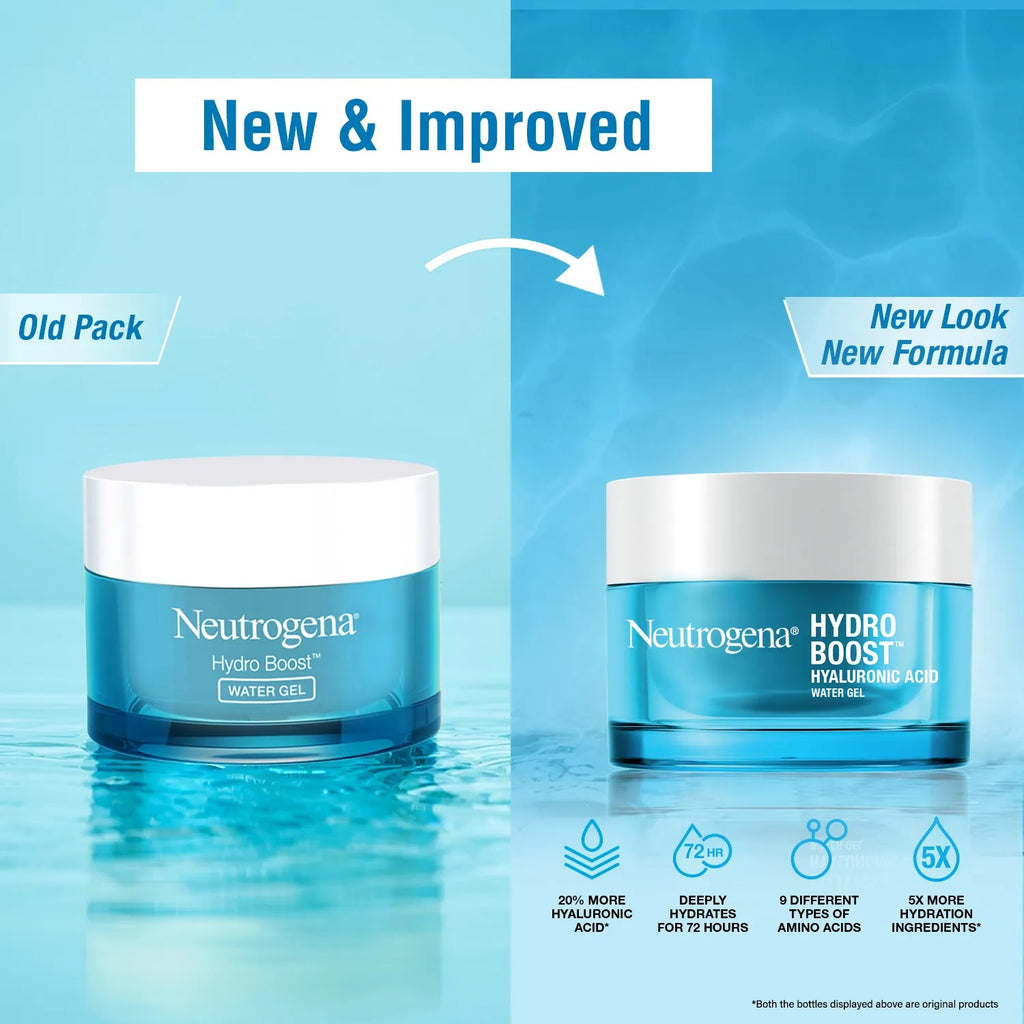 Neutrogena Hydro Boost Water Gel Face Moisturizer With Hyaluronic Acid For 72 Hours Hydration
