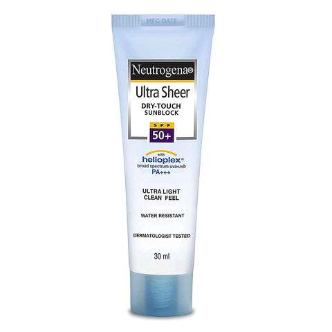 neutrogena ultrasheer spf50+ pa+++ face sunscreen with helioplex for ultralight feel & matte finish