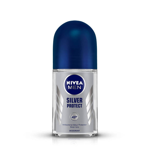 nivea men deodorant roll on, silver protect - 50 ml
