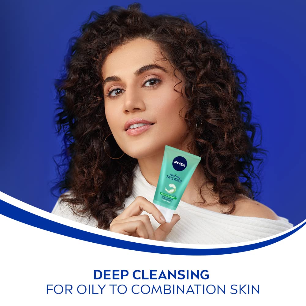 Nivea Ocean Algae Purifying Face Wash For Deep Cleansing & Moisture Balance - 150 ml