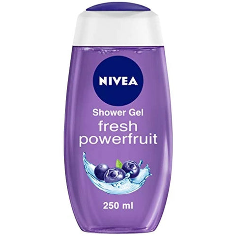 nivea powerfruit & care oil body wash for long-lasting freshness - 250 ml