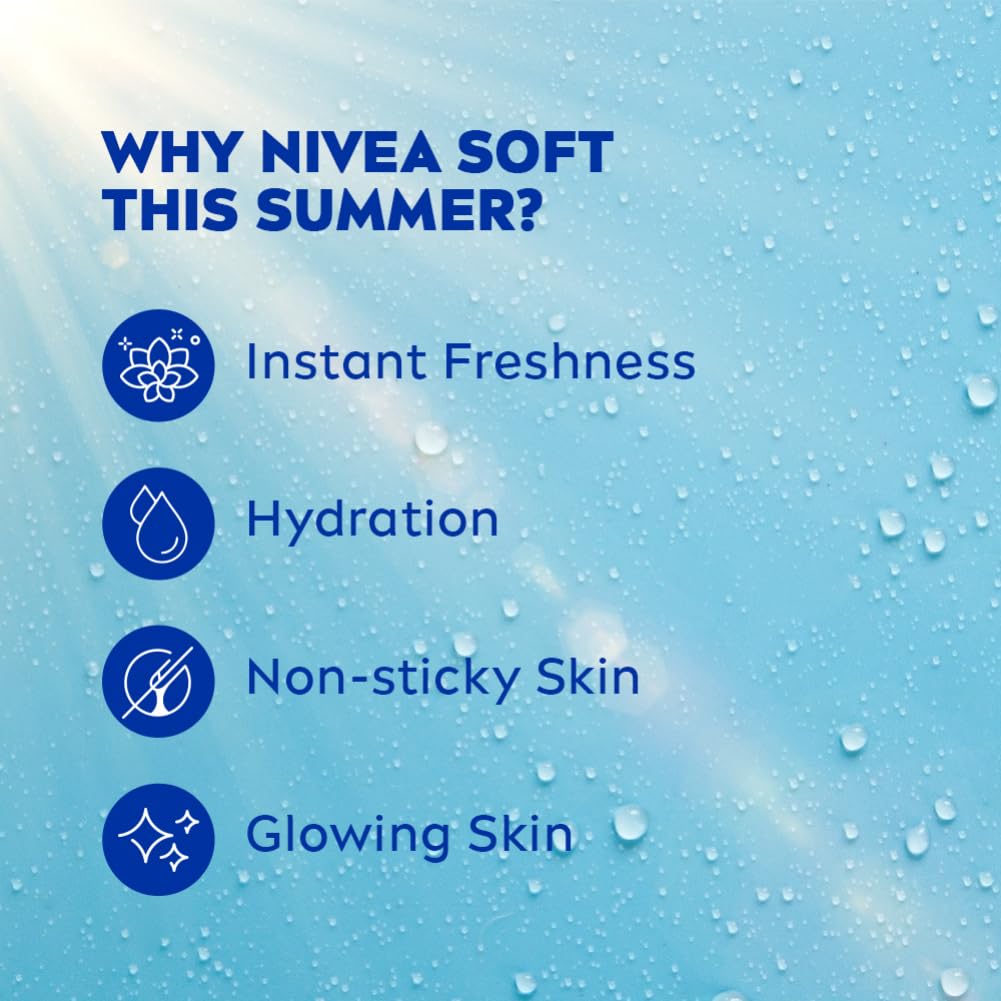 Nivea Soft Light Cream With Vitamin E & Jojoba Oil For Non-Sticky- Fresh, Soft & Hydrated Skin