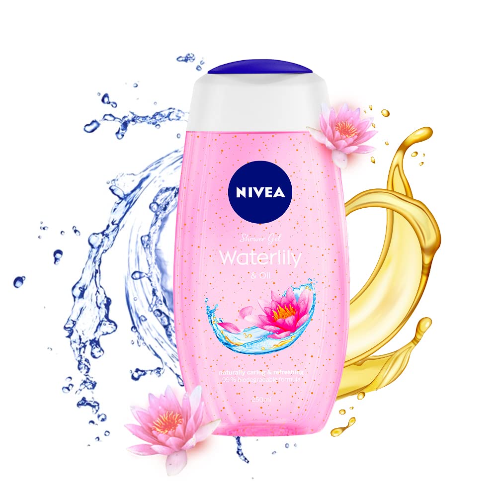 Nivea Waterlily & Care Oil Body Wash For Long-Lasting Freshness - 250 ml