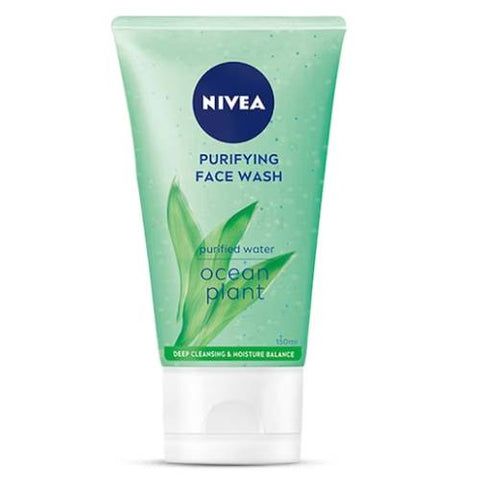 nivea ocean algae purifying face wash for deep cleansing & moisture balance - 150 ml
