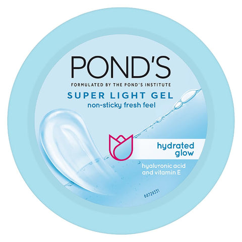 ponds super light gel oil free moisturiser with hyaluronic acid + vitamin e