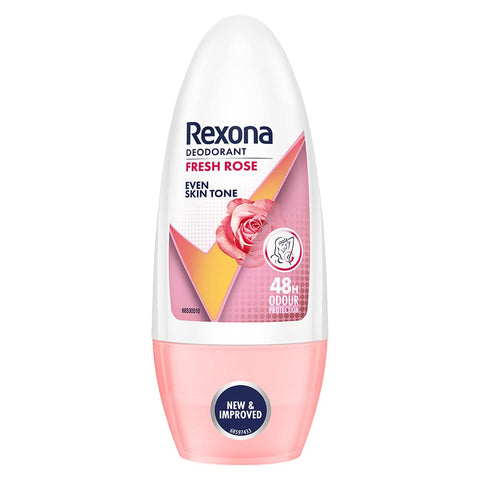 rexona fresh rose underarm roll for even skin tone, removes odour (50 ml)