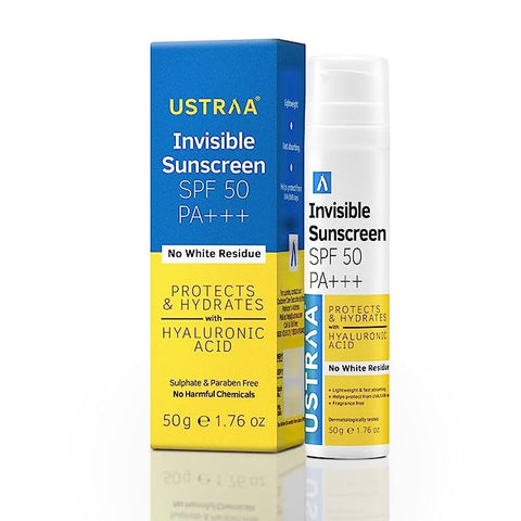ustraa invisible sunscreen spf 50 pa+++ - 50 gms