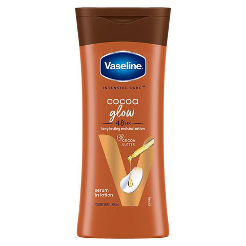 vaseline cocoa glow serum in lotion with shea butter for glowing & soft skin