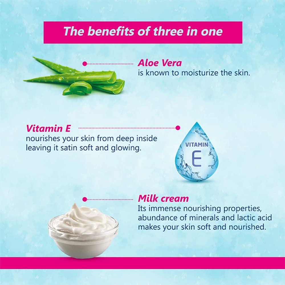 Vivel Aloe Vera Bathing Soap with Vitamin E for Soft, Glowing skin - 150 gms (Pack of 4)