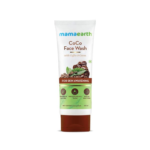 mamaearth coco face wash with coffee and cocoa for skin awakening (100 ml)