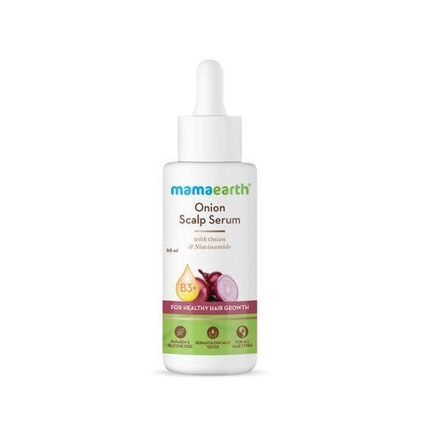 mamaearth onion scalp serum with onion and niacinamide for healthy hair growth (50 ml)