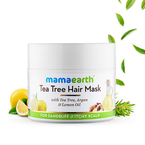 mamaearth anti dandruff tea tree hair mask (200 ml)