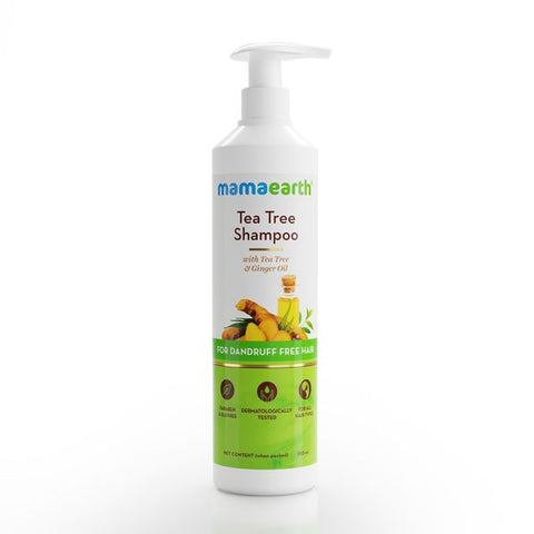 mamaearth tea tree anti dandruff shampoo, with tea tree & ginger oil (250 ml)