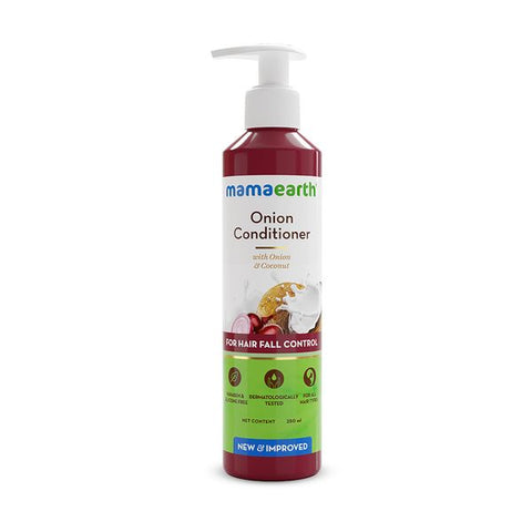 mamaearth onion conditioner for hair fall control, reduces hair fall