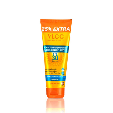 vlcc matte look depigmentation spf 30 pa ++ sunscreen gel cream (100 gm), with 25 gm extra