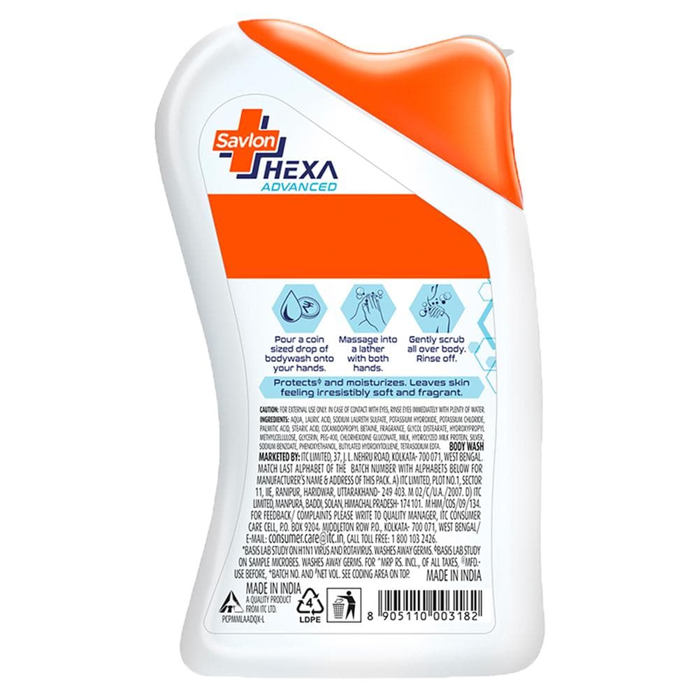 Savlon Hexa Advanced Body Wash with Milk Protein Shower Gel