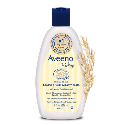 aveeno baby soothing relief creamy wash - 236 ml