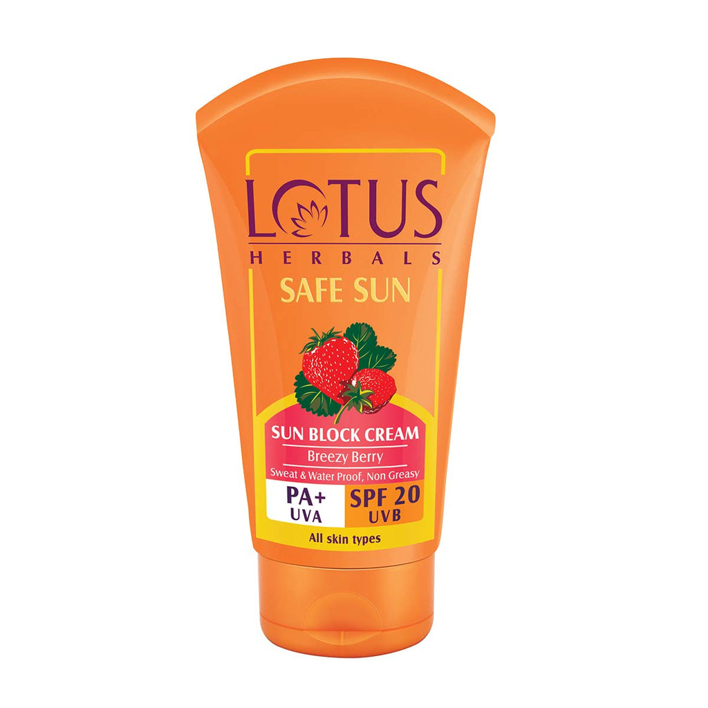Lotus Herbals Safe Sun Sun Block Cream - Breezy Berry - SPF 20 PA+