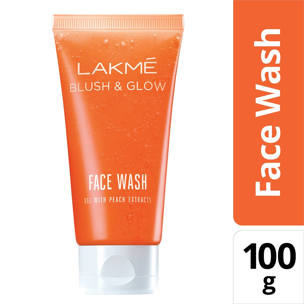 Lakme Blush & Glow Peach Gel Face Wash 100% Real Peach Burst - 100 gms