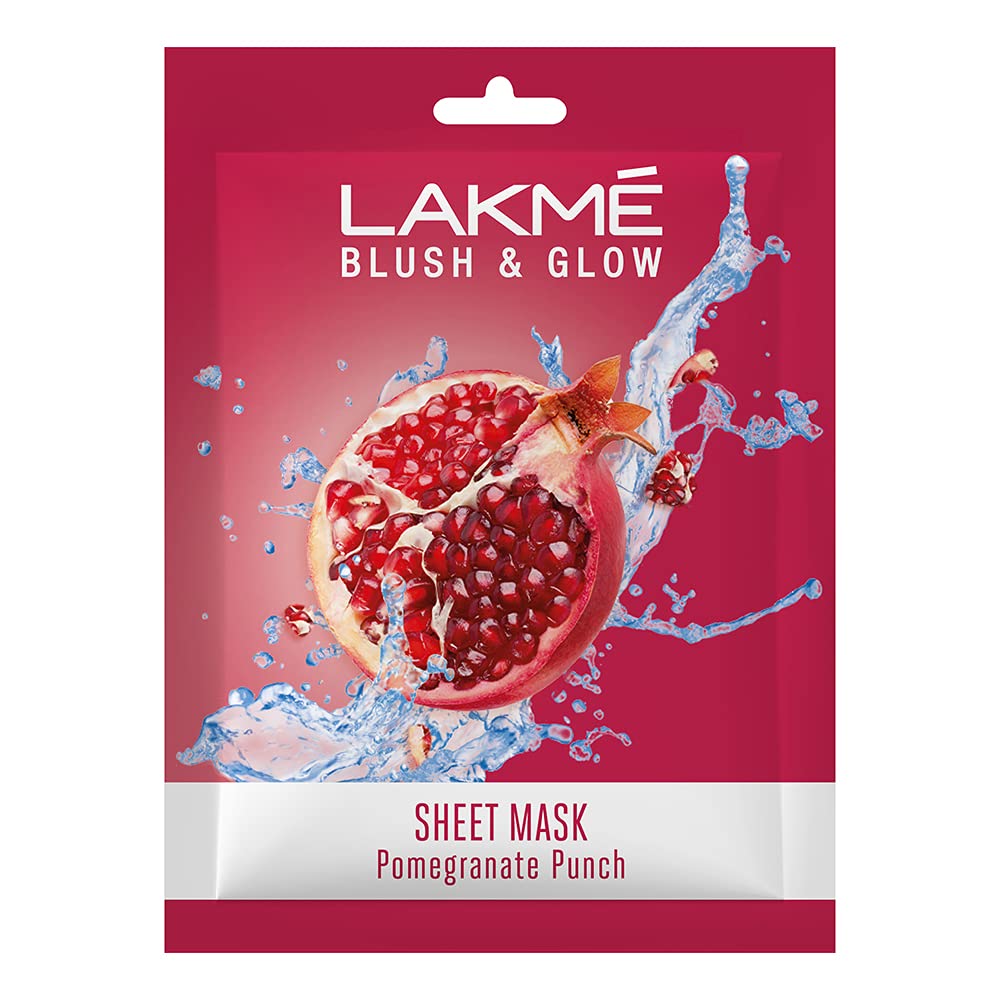 Lakme Blush & Glow Pomegranate Sheet Mask, 25ml