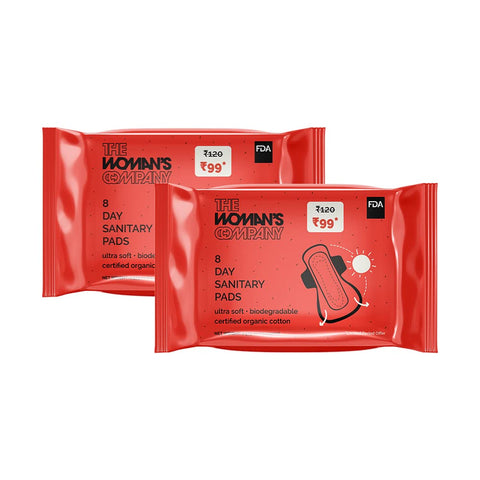 the woman's company sanitary pads for women value pack of - 16 pads