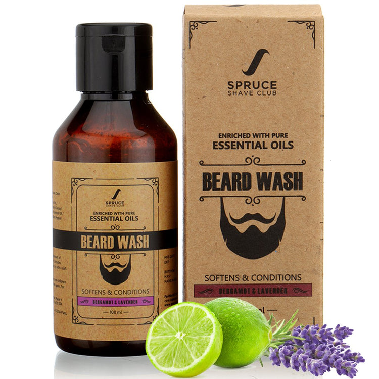 Spruce Shave Club Natural Beard Wash - Bergamot & Lavender - 100 ml