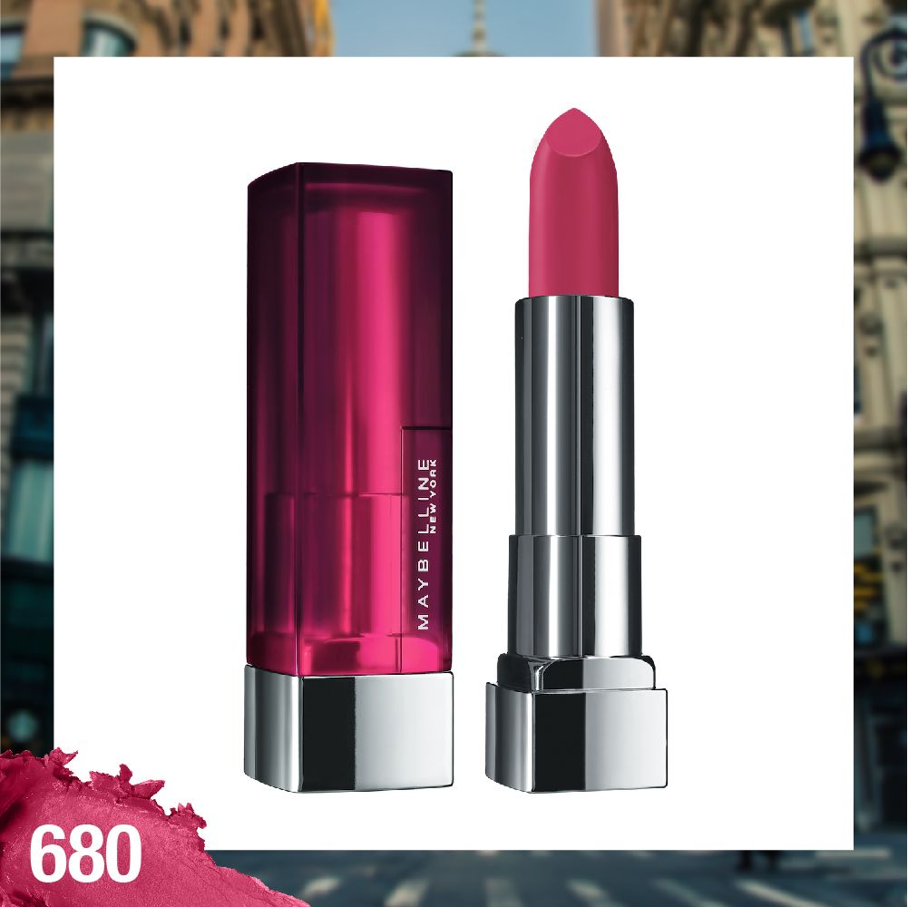 Maybelline New York Color Sensational Creamy Matte Lipstick,,680 Mesmerizing Magenta