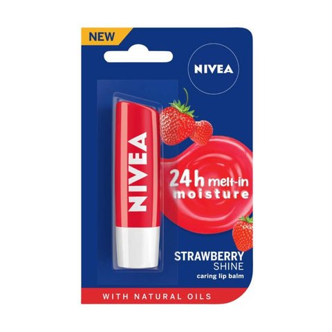 nivea lip balm - strawberry shine - 4.8 gms