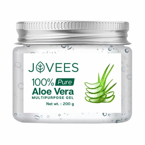 jovees 100% pure aloe vera multipurpose gel, for face, skin & hair (200 gm)