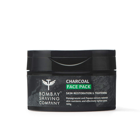 bombay shaving company activated charcoal face pack anti-pollution & anti- blackhead- 100 gms