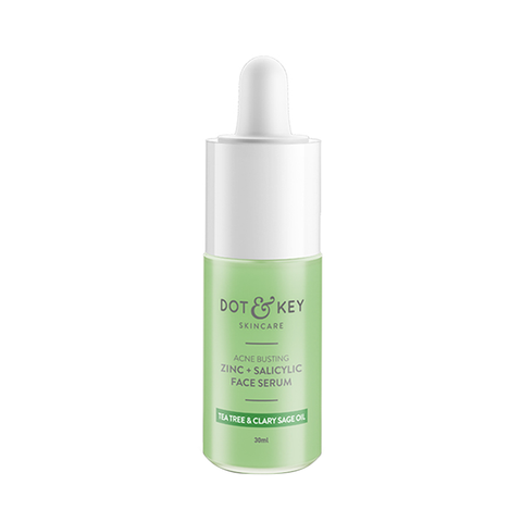 dot & key acne busting salicylic face serum with zinc, tea tree oil for acne treatment - 30 ml