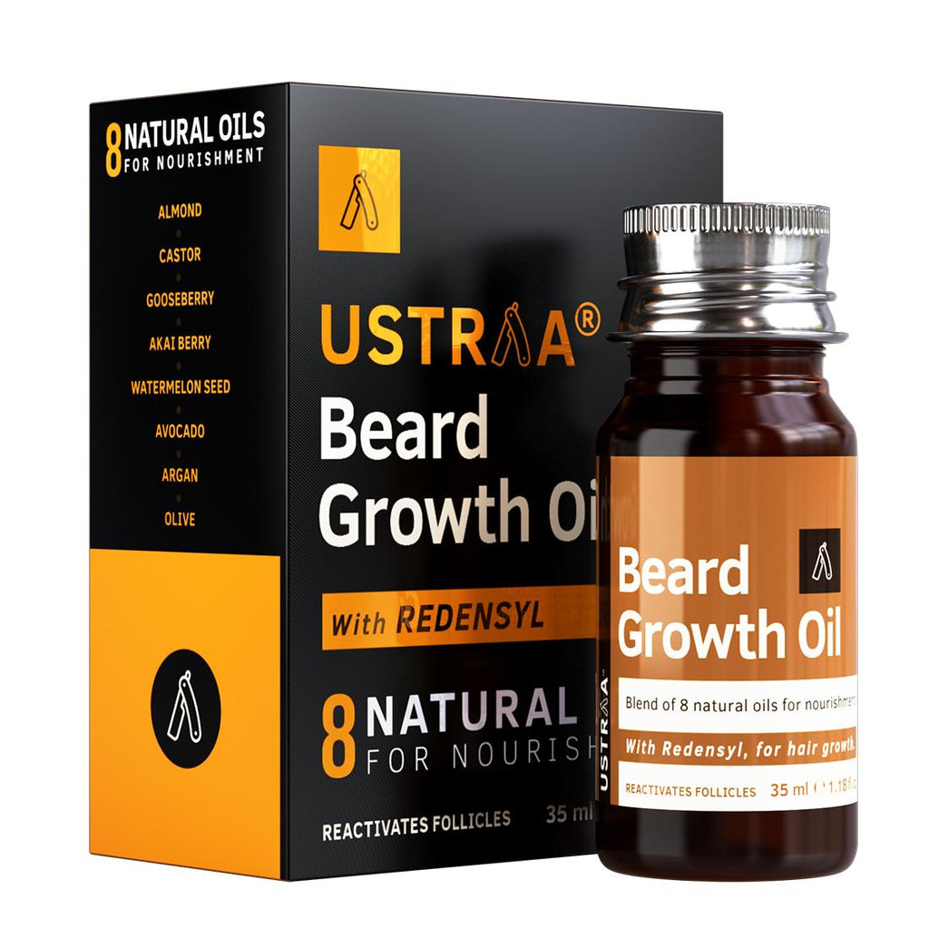Ustraa Beard Growth Oil with 2 Deo Soaps Free - 35 ml