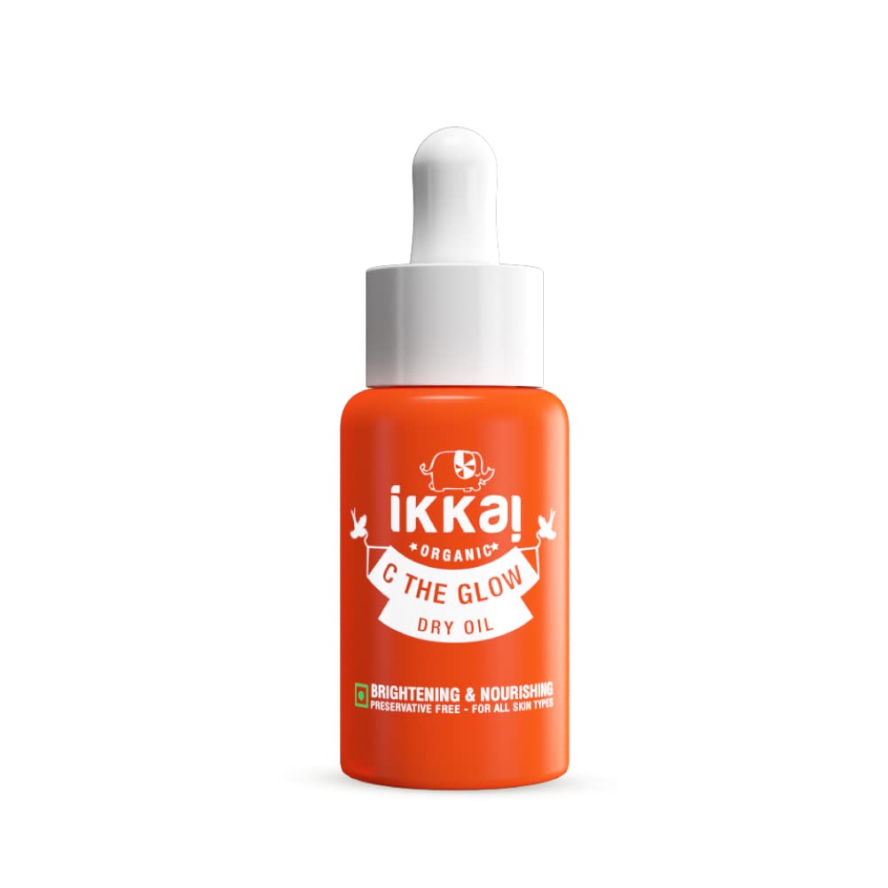 Ikkai Organic C The Glow Face Dry Oil with Vitamin A & C, All Skin Types - 30 ml