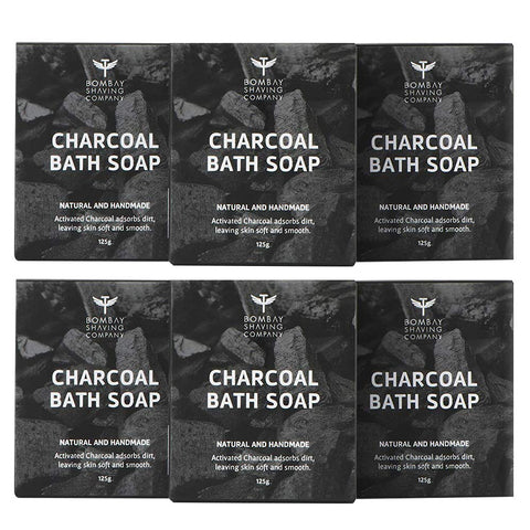 bombay shaving company bamboo charcoal bath soap (pack of 6)