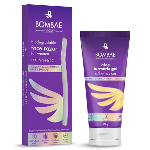 bombae facial hair removal with soothing gel combo