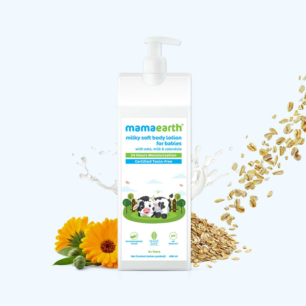 Mamaearth Milky Soft Body Lotion for Babies with Oats Milk & Calendula
