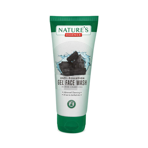 nature's essence anti-pollution gel face wash - active charcoal