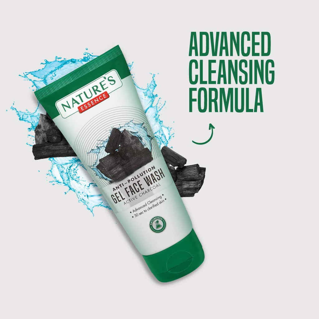 Nature's Essence Anti-Pollution Gel Face Wash Active Charcoal