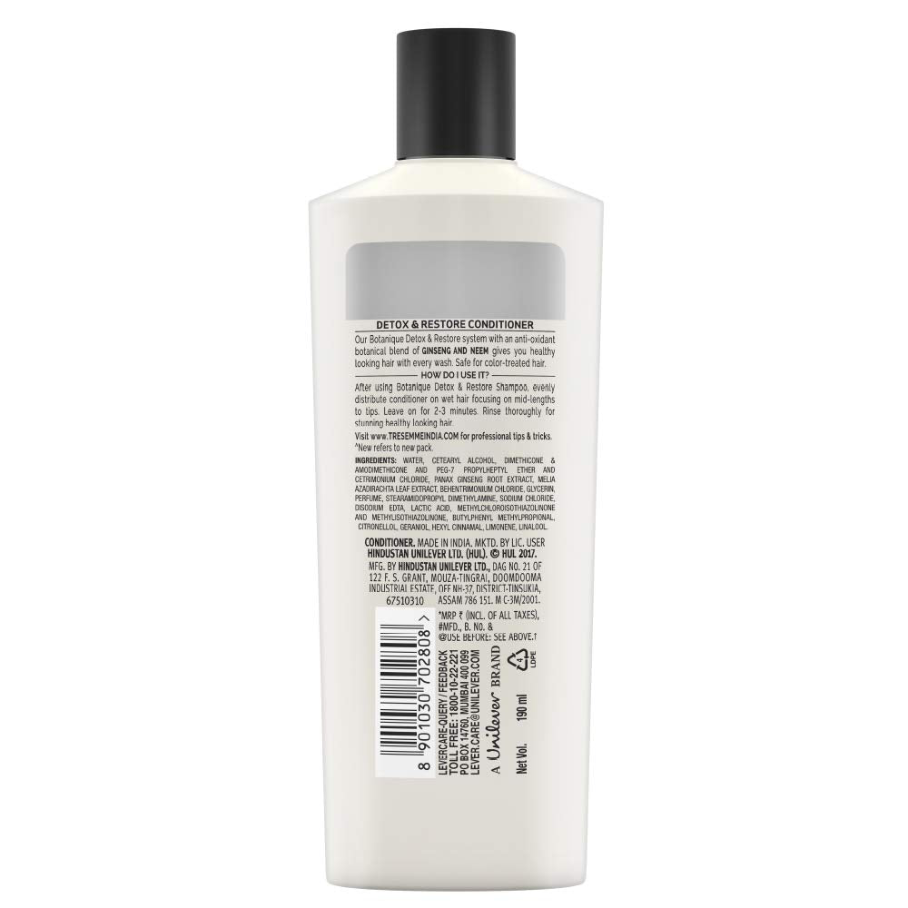 TRESemme Detox and Restore Conditioner 190ML