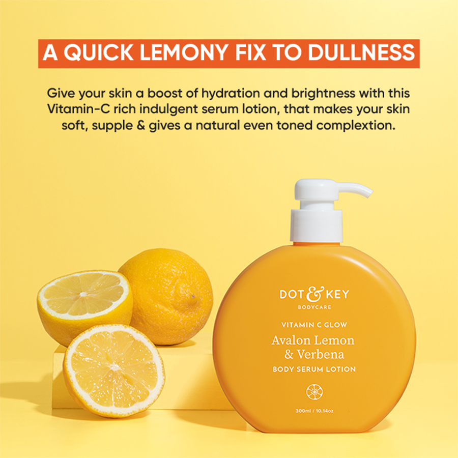 Dot & Key Vitamin C Glow Avalon Lemon & Verbena Body Serum Lotion - 300 ml