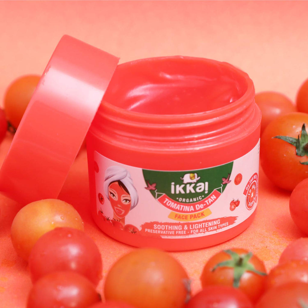Ikkai by Lotus Herbals Organic Tomatina De-Tan Face Pack with Vitamin A, C & E - 50 gms