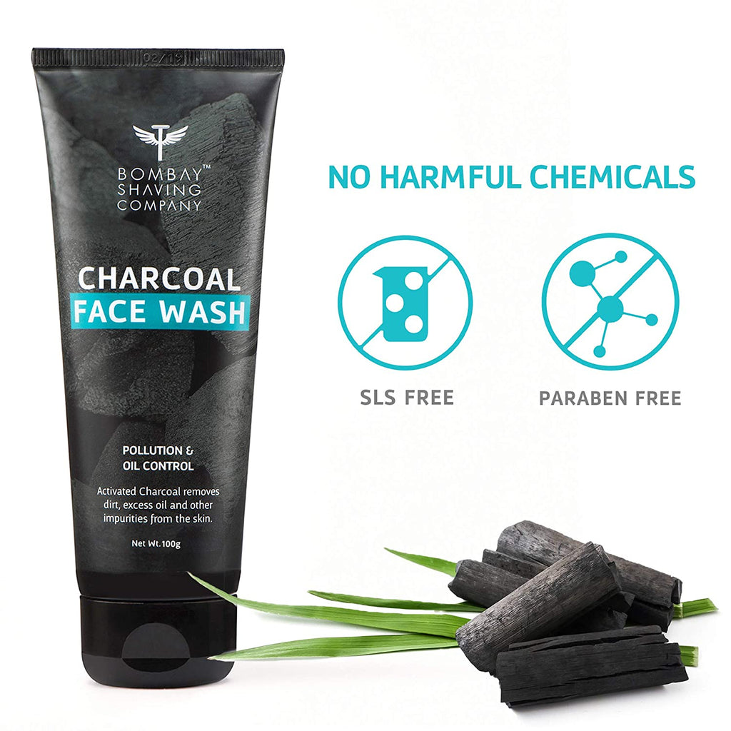 Bombay Shaving Company Activated Charcoal Peel Off Mask, + Pre Shave Scrub + Activate Charcoal Face Wash