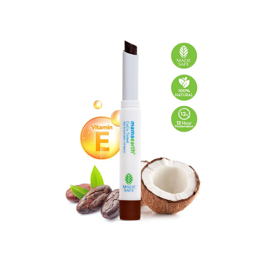 Mamaearth CoCo Tinted 100% Natural Lip Balm with CoCo and Vitamin E