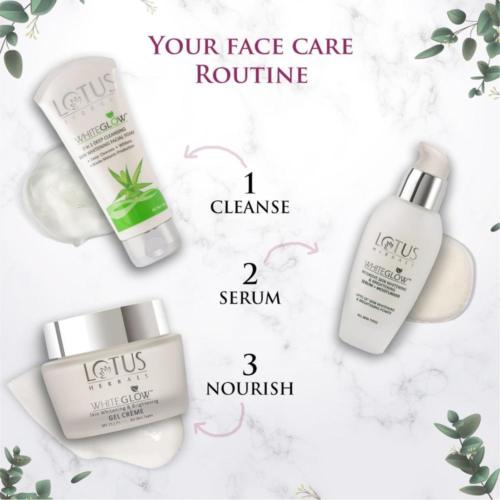Lotus Herbals White Glow 3 in 1 Deep Cleansing Skin Brightening Facial Foam