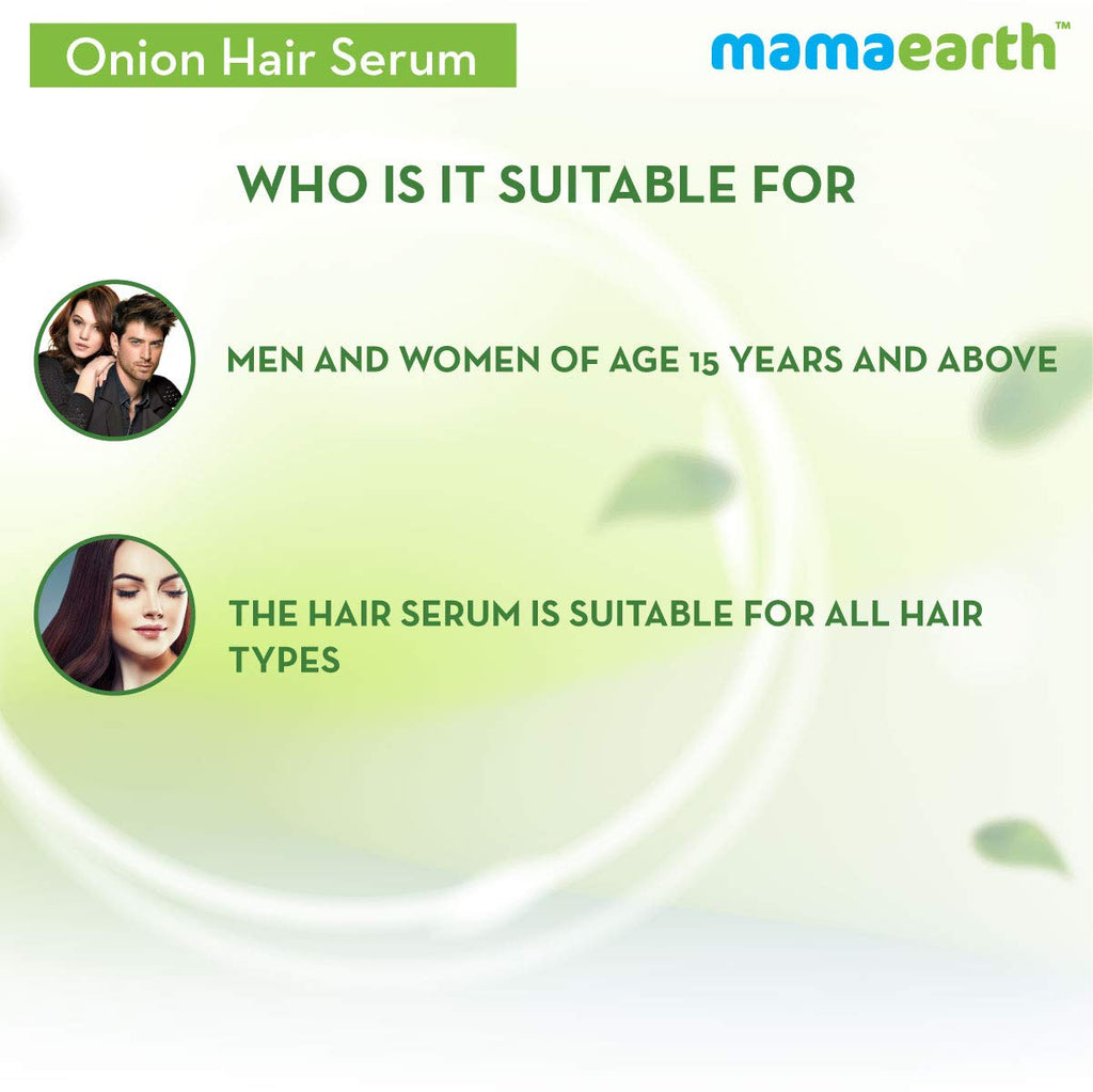 Mamaearth Onion Hair Serum with Onion and Biotin for Strong Frizz-Free Hair