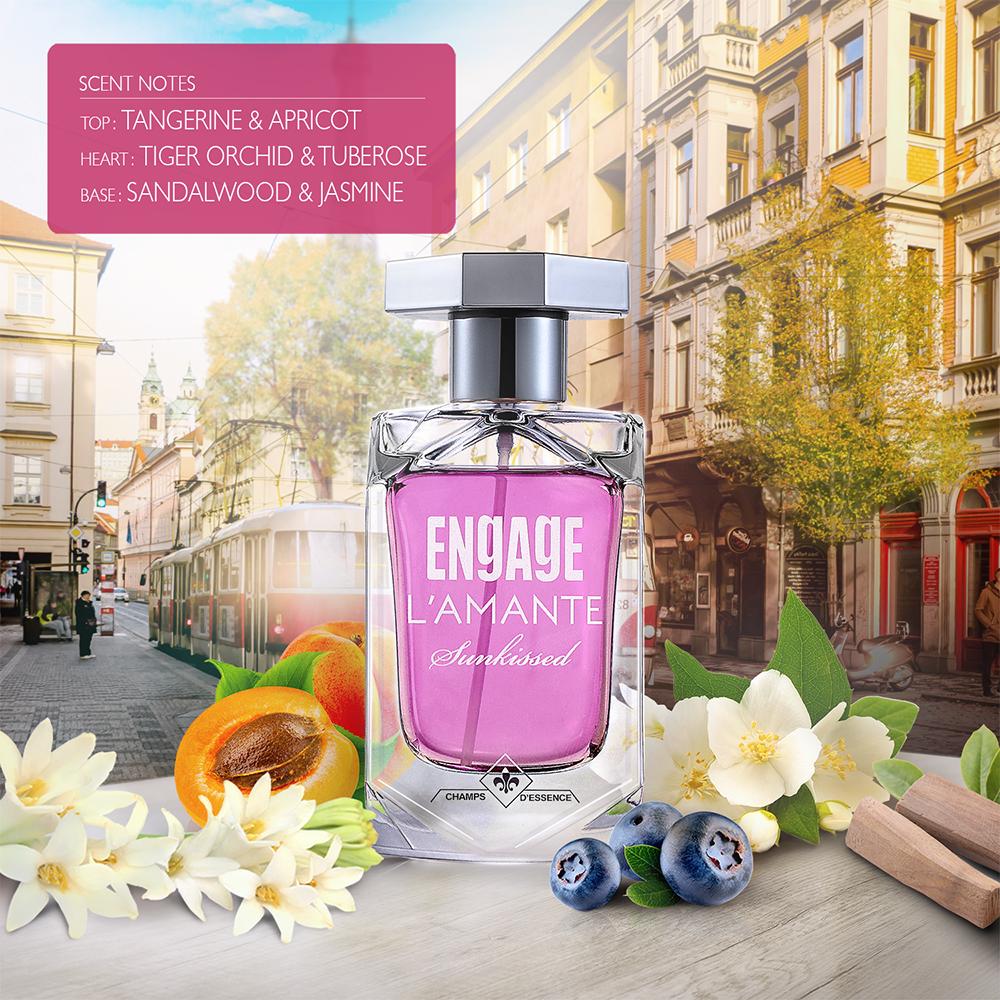 Engage L'amante Sunkissed Eau De Parfum for Women, Floral Fragrance (1 –  BEUFLIX